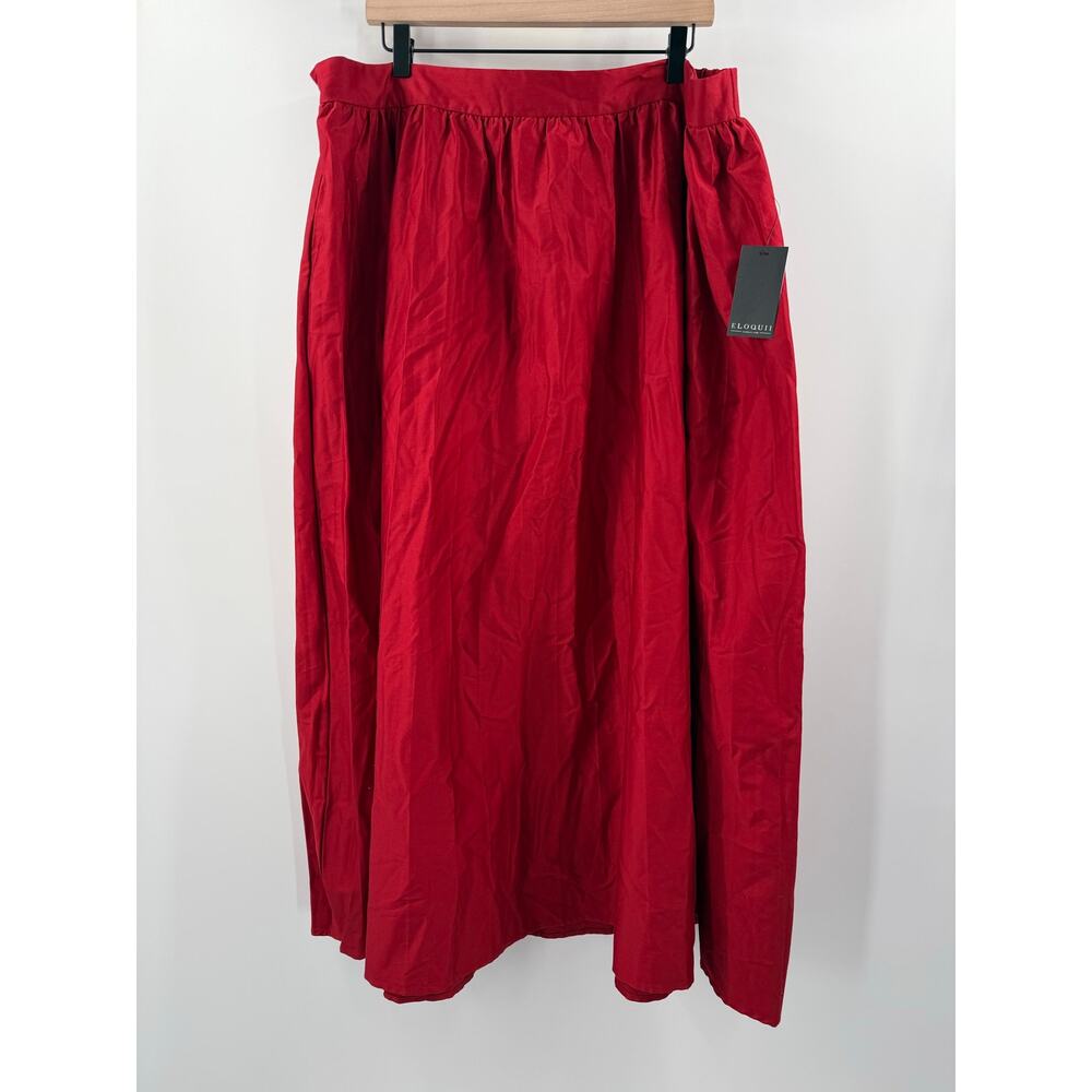 ELOQUII Skirt Women's Size 16 NWT Full A-Line Midi holiday evening occasion plus - Picture 12 of 12
